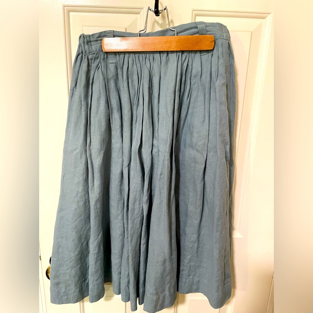 notPERFECTLINEN 1950s City skirt in aqua green. Size S/M, EUC.